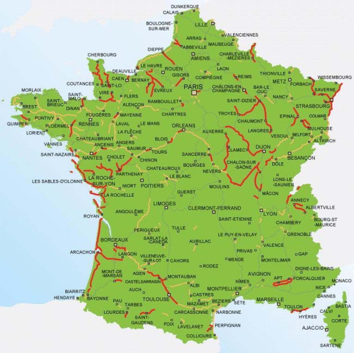 Francie na kole mapě