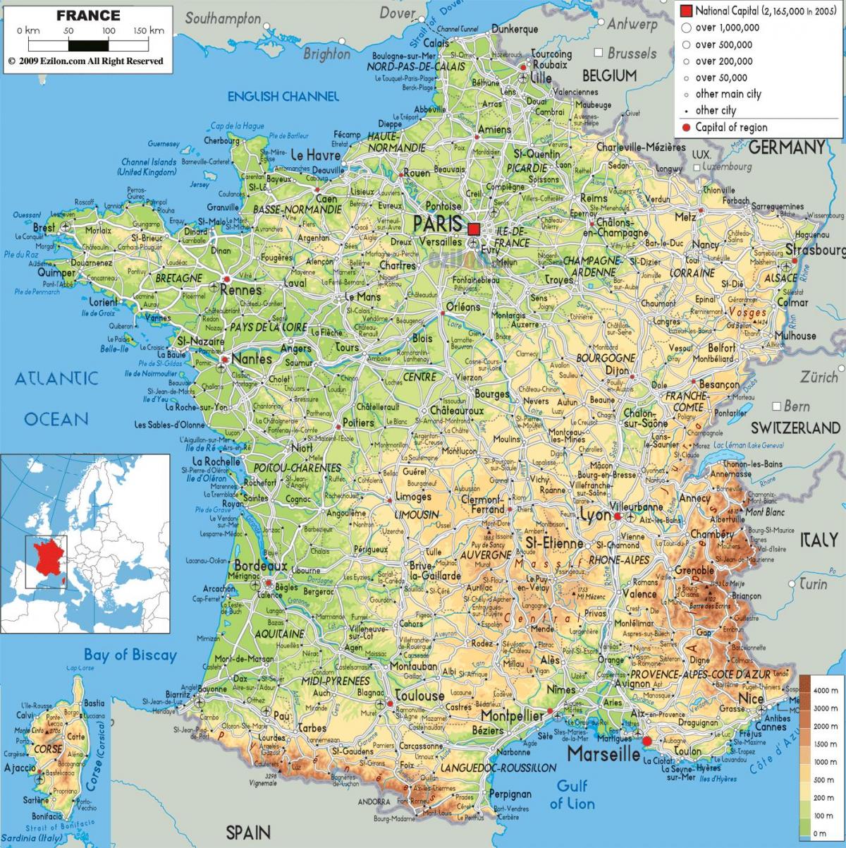kde je Francie na mapě