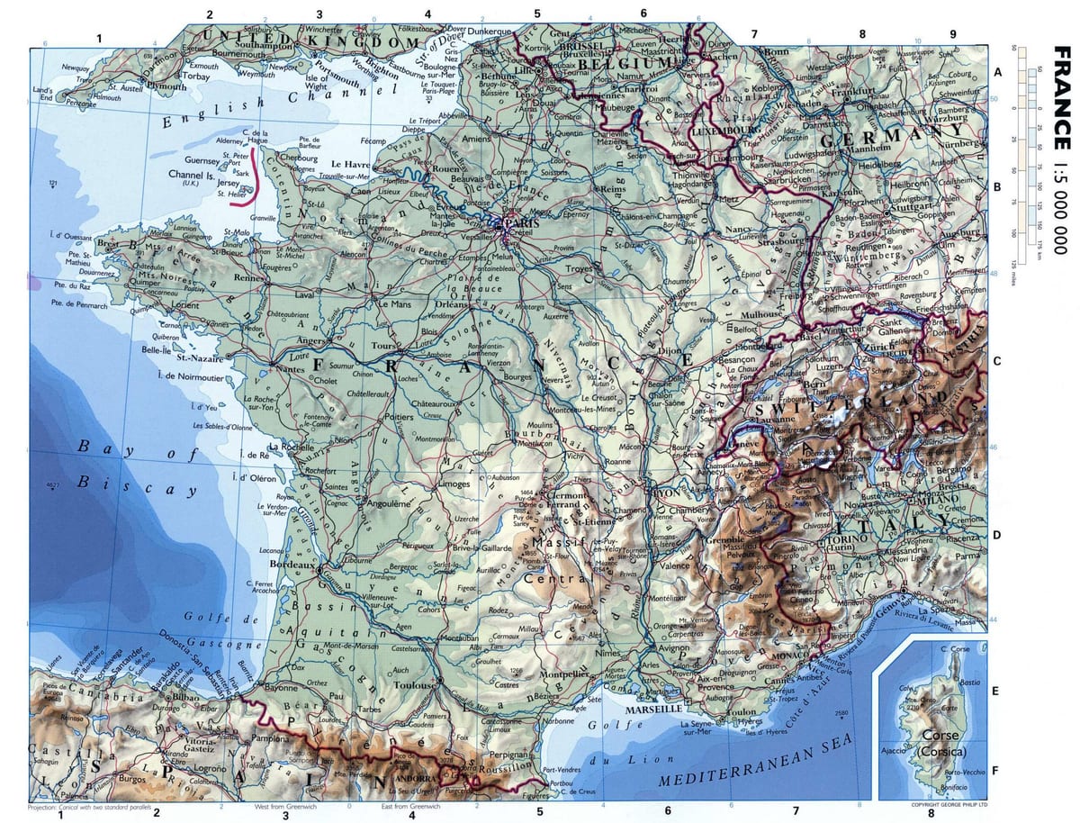 mapa Francie