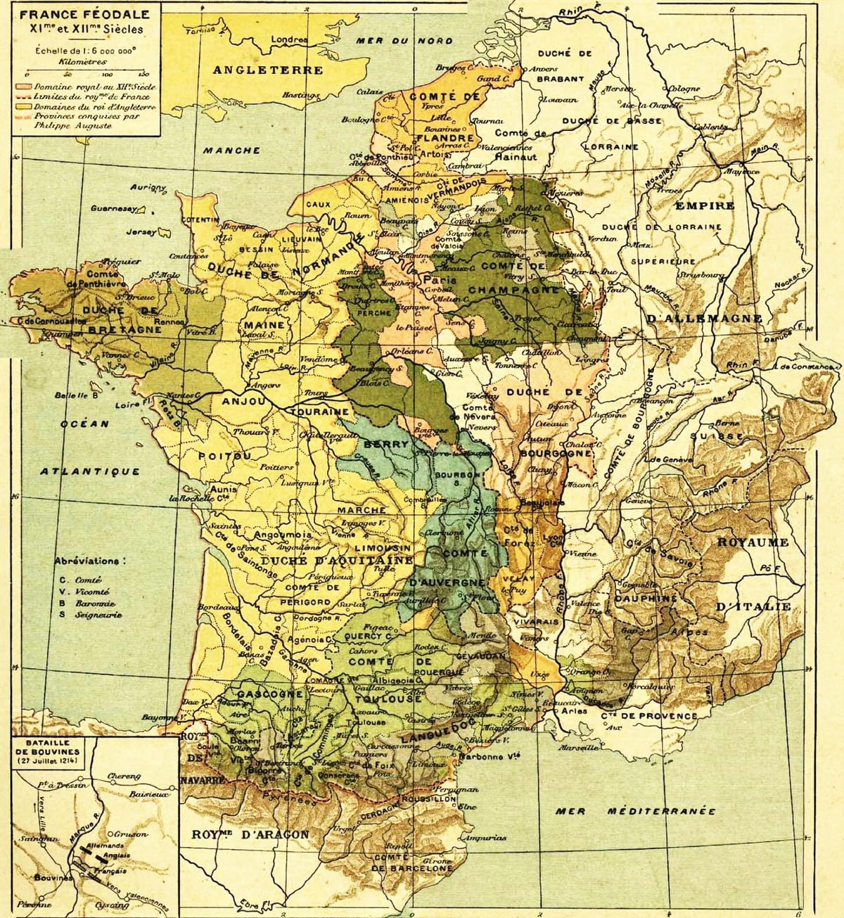 mapa Francie středověké
