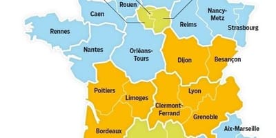 Školní mapa Francie