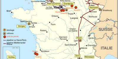 Mapa Francie benzín