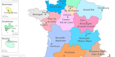 Mapa regionu Francie