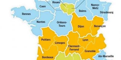 Školní mapa Francie