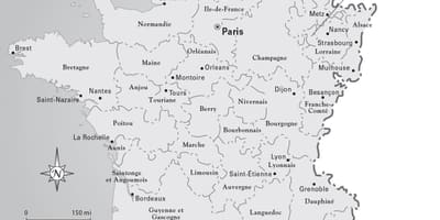 Mapa Francie během francouzské revoluce