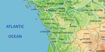 Mapa Francie západní