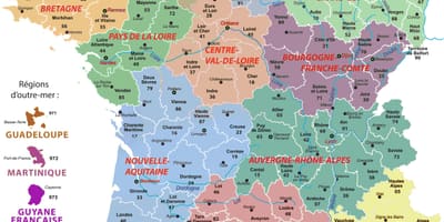 Politická mapa Francie s městy